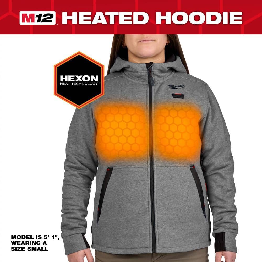Women's 2X-Large M12 12-Volt Lithium Ion Cordless Gray Heated Hooded Jacket Kit With (1) 2.0 Ah Battery and Charger price history on PriceWatchPro