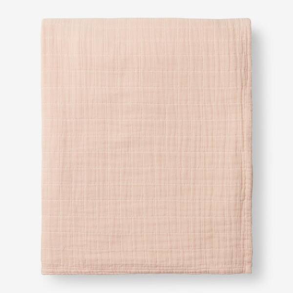 The Company Store Gossamer Creamsicle Solid Cotton Full Woven Blanket