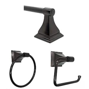 Leonard Collection 3-Piece Bathroom Hardware Kit in Oil-Rubbed Bronze