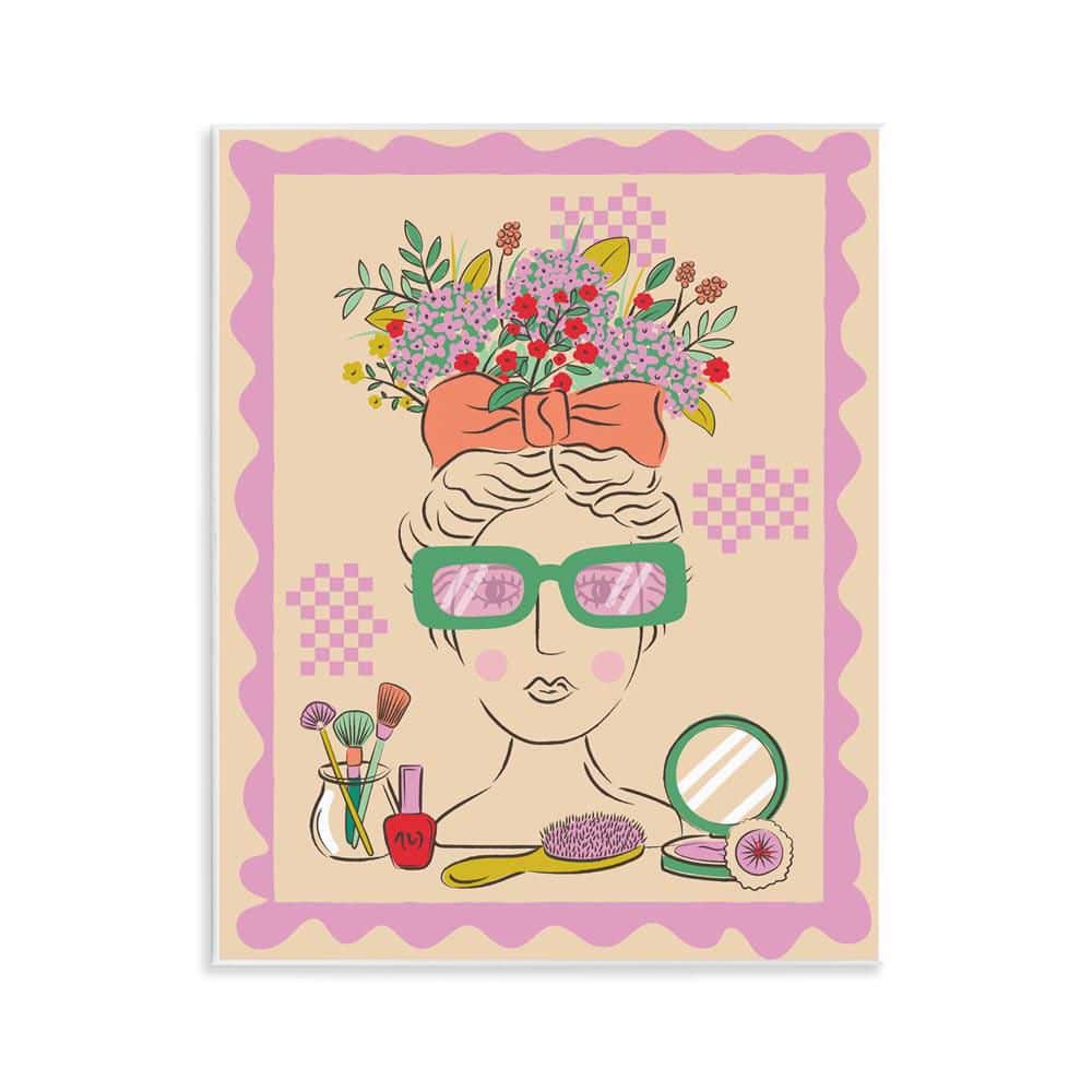 Makeup and Fashion Boudoir by Lisa Perry Whitebutton Unframed People Graphic Art Print 14 in. x 11 in.