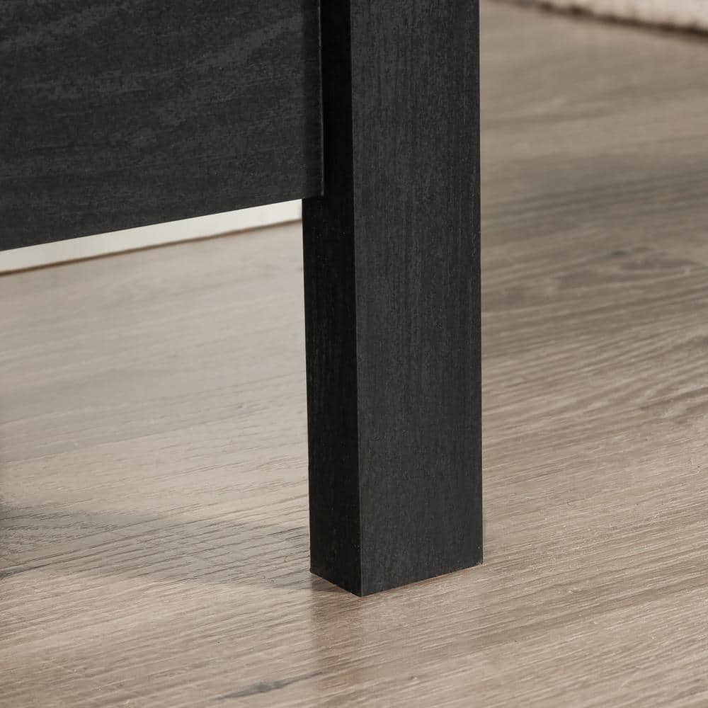 Raven Oak Black 72" Adjustable Wood Bookcase with Doors