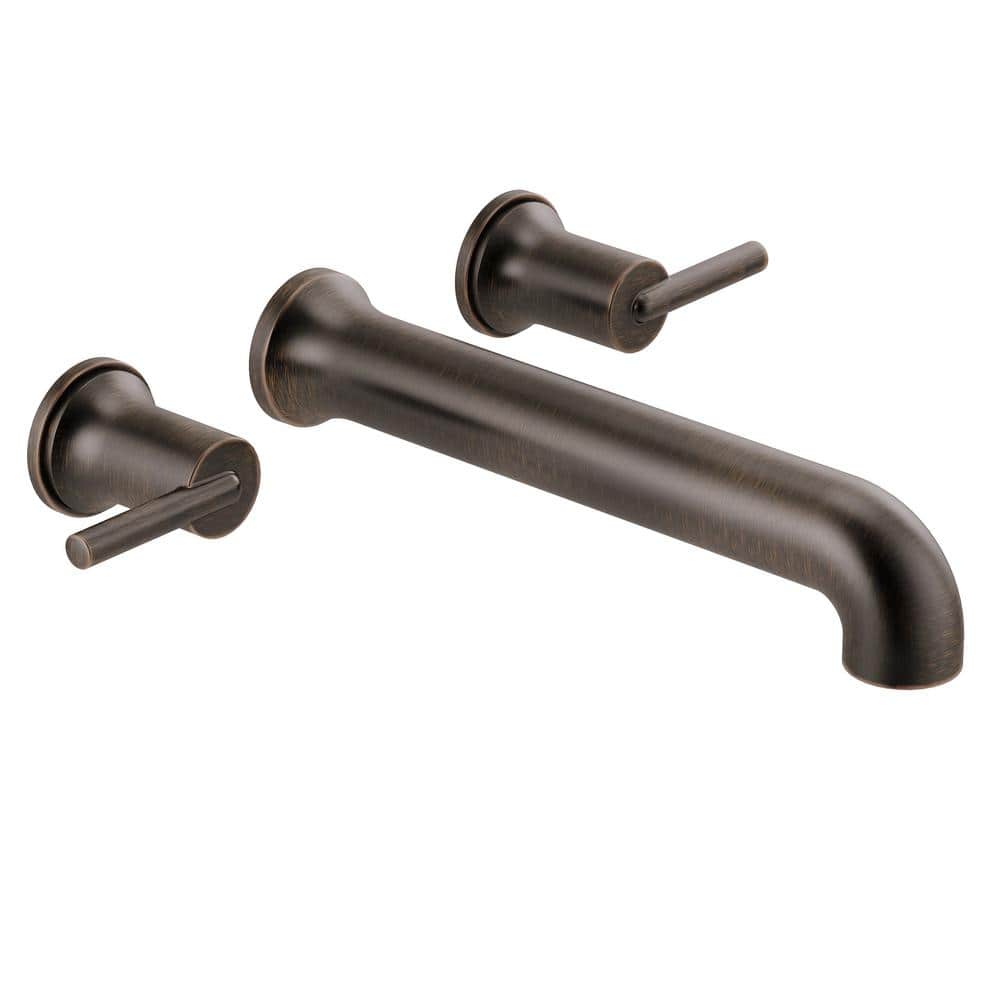 Modern Venetian Bronze Wall-Mounted Widespread Faucet