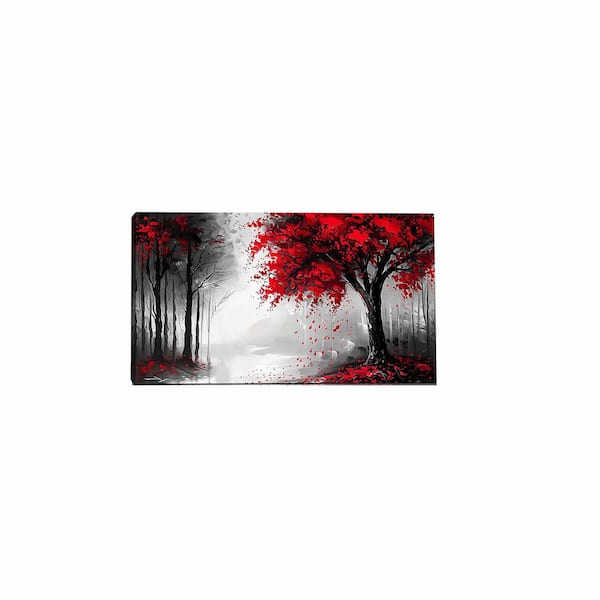 Large Canvas Wall Art for Living Room Black White and Red Tree of Life Print Pictures Painting Framed Wall Decor