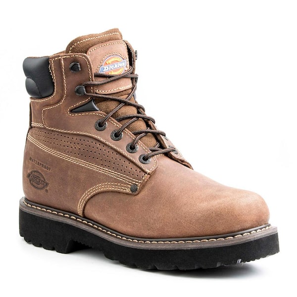 Dickies Men's Breaker Waterproof 6'' Work Boots - Steel Toe - Brown Size 13(M)
