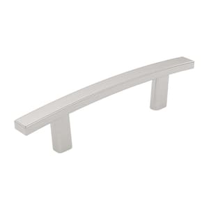 Padova Collection 3 in. (76 mm) Brushed Nickel Transitional Rectangular Cabinet Bar Pull