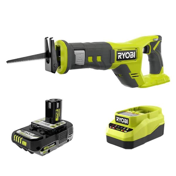 ONE+ 18V Cordless Reciprocating Saw Kit with 2 Ah Battery and Charger