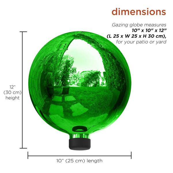 Alpine Corporation 10 in. Diameter Indoor/Outdoor Glass Yard
