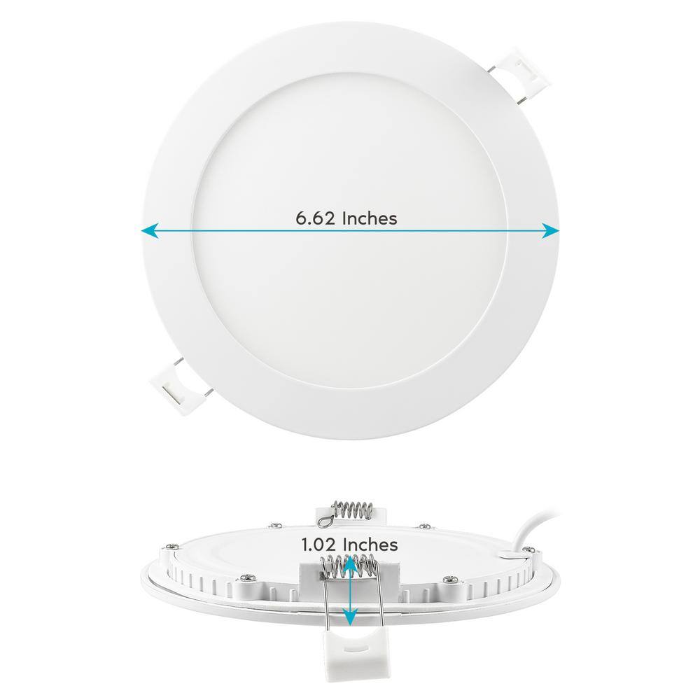 6.62'' White Ultra Thin LED Recessed Lighting Kit