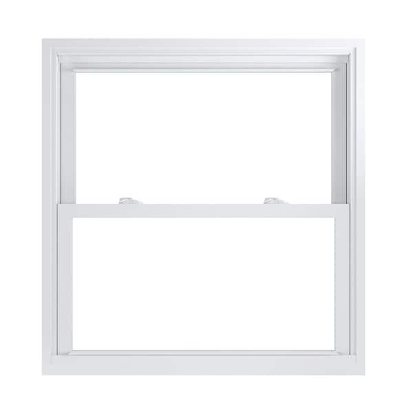 American Craftsman 35.75 in. x 37.25 in. 70 Pro Series White Double Hung Low-E Argon PS Glass Vinyl Replacement Window, Screen Incl
