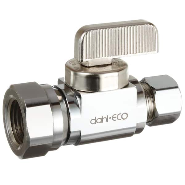 3/8 in. FIP x 3/8 in. O.D. Comp, Supply Stop, Straight, Plated, Lead-Free