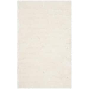 Arctic Shag Ivory 5 ft. x 8 ft. Solid Area Rug