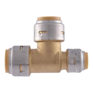 Max 3/4 in. x 1/2 in. x 3/4 in. Push-to-Connect Brass Reducing Tee Fitting