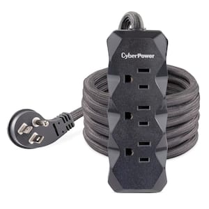 6 ft. 3-Outlet Surge Protector Gray