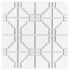 Osaka Matte White 12 in. x 12 in. Porcelain Mosaic Tile (9.79 sq. ft. / Case)