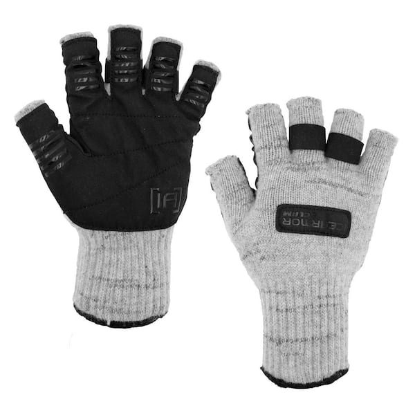 Clam Wooly Fingerless Glove, Natural, M 18964 - The Home Depot