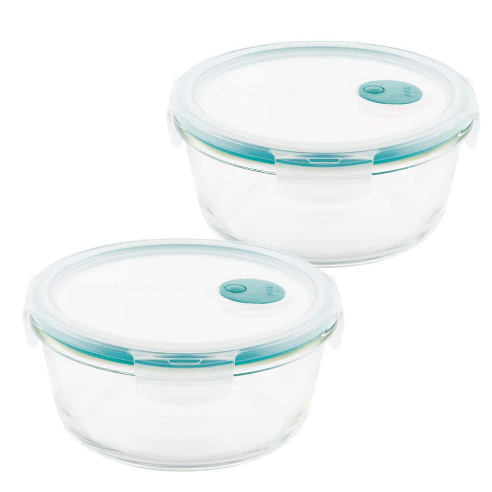 Glasslock Duo 5 Piece Clear Glass Microwave Safe Divided Food Storage  Containers, 1 Piece - Foods Co.