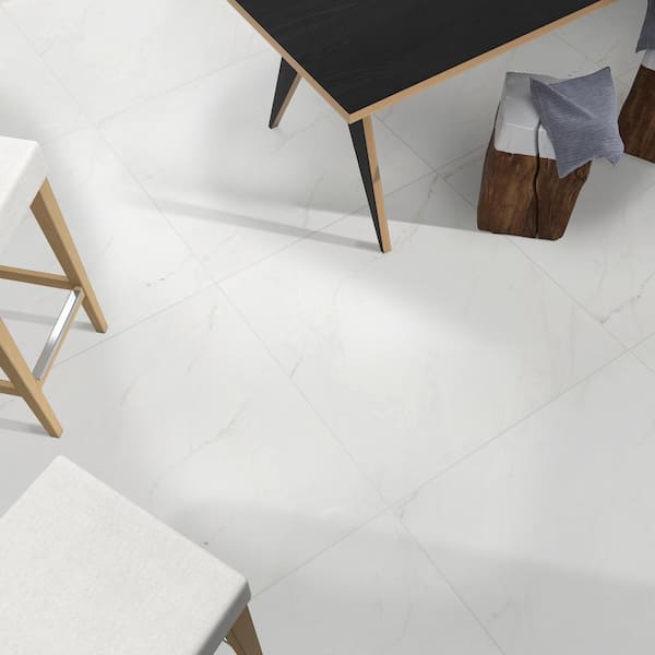 Aria Ice 4 in. x 4 in. Polished Porcelain Floor and Wall Tile Sample (0.11 sq. ft.)