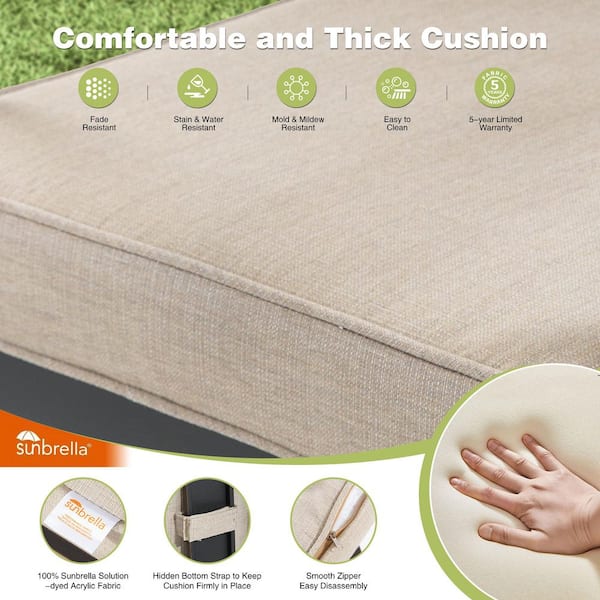 ULAX FURNITURE Tamarin 7-Piece Aluminum Outdoor Dining Set with