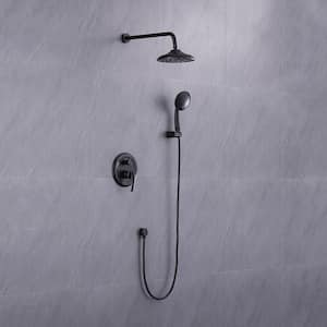 3-Spray Wall Mount Handheld Shower Head 360° Rotating Shower Head 1.8 GPM Anti-scald Valve in Oil Rubbed Bronze