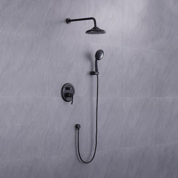 3-Spray Wall Mount Handheld Shower Head 360° Rotating Shower Head 1.8 GPM Anti-scald Valve in Oil Rubbed Bronze