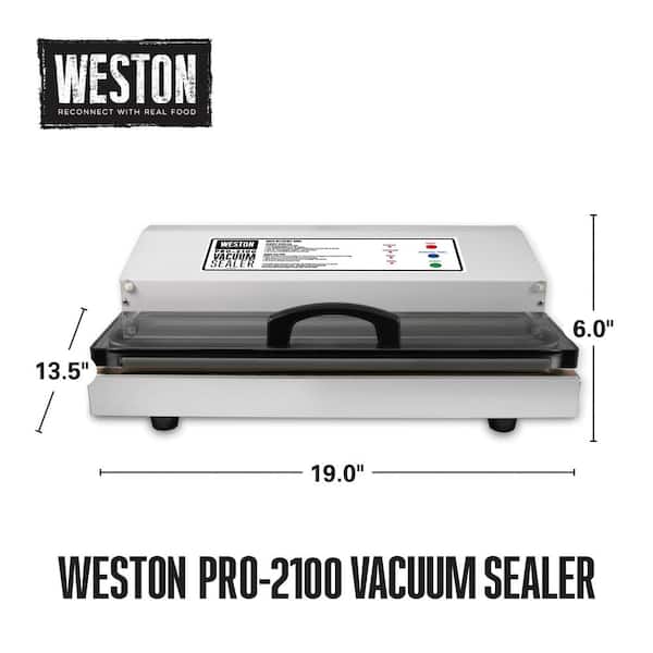 Weston Pro 2500 Stainless Steel Chamber Food Vacuum Sealer 65-1201-W - The  Home Depot