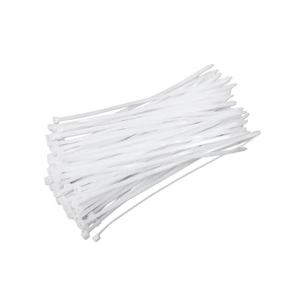 4XEM 1000-Pack 6 in. White Cable Ties (3 mm Width) – Medium-Duty Nylon Zip Ties for Indoor/Outdoor Use