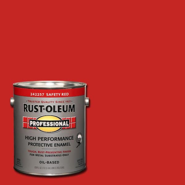 Rust-Oleum Professional 1 gal. High Performance Protective Enamel Gloss Safety Red Oil-Based Interior/Exterior Metal Paint (2-Pack)