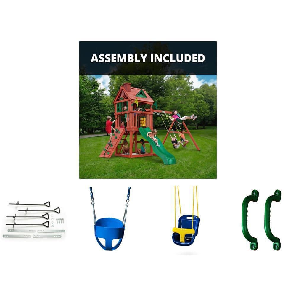 Gorilla Playsets Green Plastic Safety Handles (2-Set) 07-0005-G