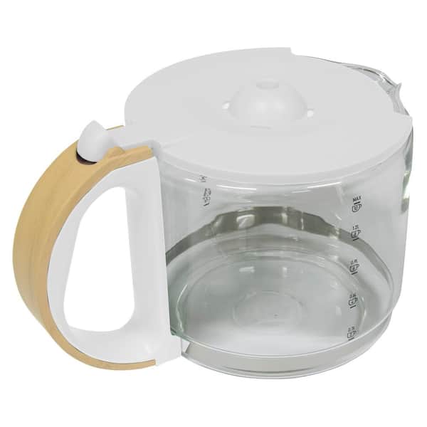 HADEN Dorchester Matte White 10-Cup Replacement Carafe with Lid