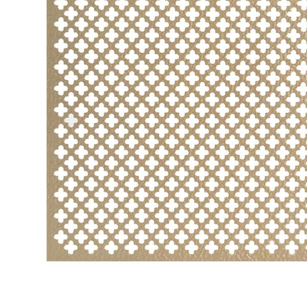 36 in. x 36 in. Cloverleaf Aluminum Sheet in Brass