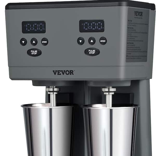 VEVOR Milkshake Maker, 375W x 2 Electric Milkshake Machine, Double Heads Drink Mixer Blender Machine, 3-Speed Milkshake Mixer with 2 x 820 ml