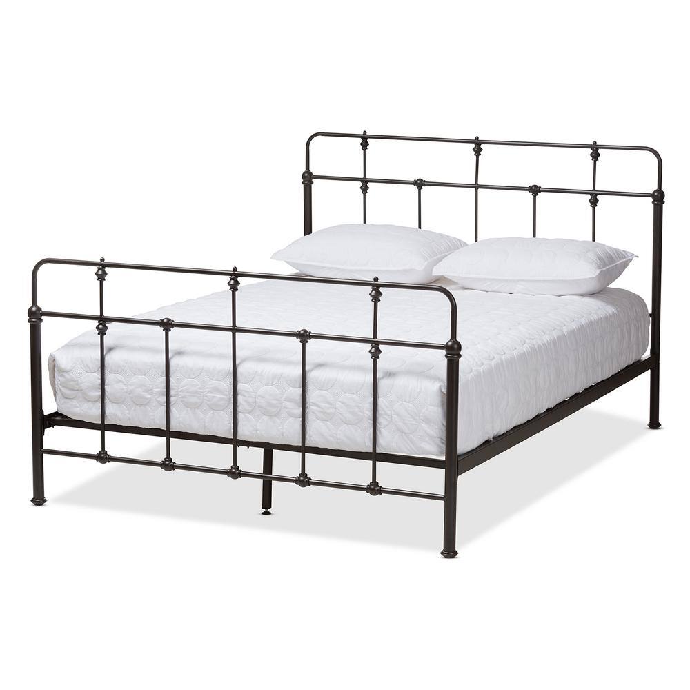 Baxton Studio Ginette Black Queen Platform Bed 145-8208-HD - The Home Depot