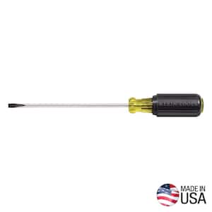 3/16 in. Cabinet-Tip Flat Head Screwdriver with 6 in. Round Shank and Cushion Grip Handle