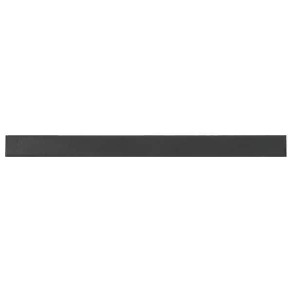 Marlow Black 0.78 in. x 10.62 in. 3D Matte Ceramic Bullnose Wall Tile (0.05 Sq. ft./Each)