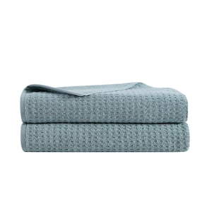 Northern Pacific 2-Piece Blue Cotton Bath Towel Set