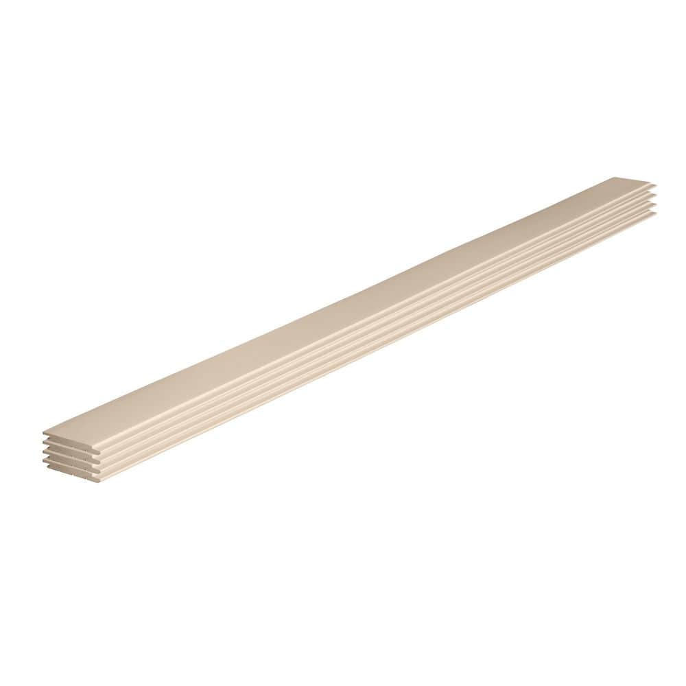 Edge 1 in. x 8 in. x 8 ft. Timeless Linen Smooth Painted Nickel
