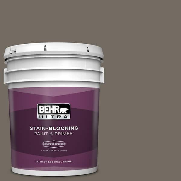 BEHR ULTRA 5 gal. #PPU24-04 Burnished Pewter Extra Durable Eggshell Enamel Interior Paint & Primer