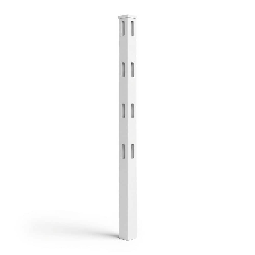 5 in. x 5 in. x 7 ft. White Vinyl Corner Fence Post with Cap (Single) price history on PriceWatchPro