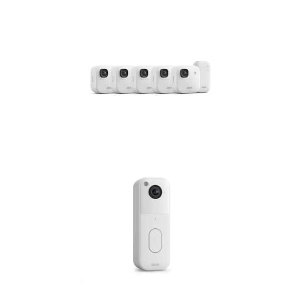 Wireless Video Doorbell and 2K+ 5-Camera Outdoor Security System Combo
