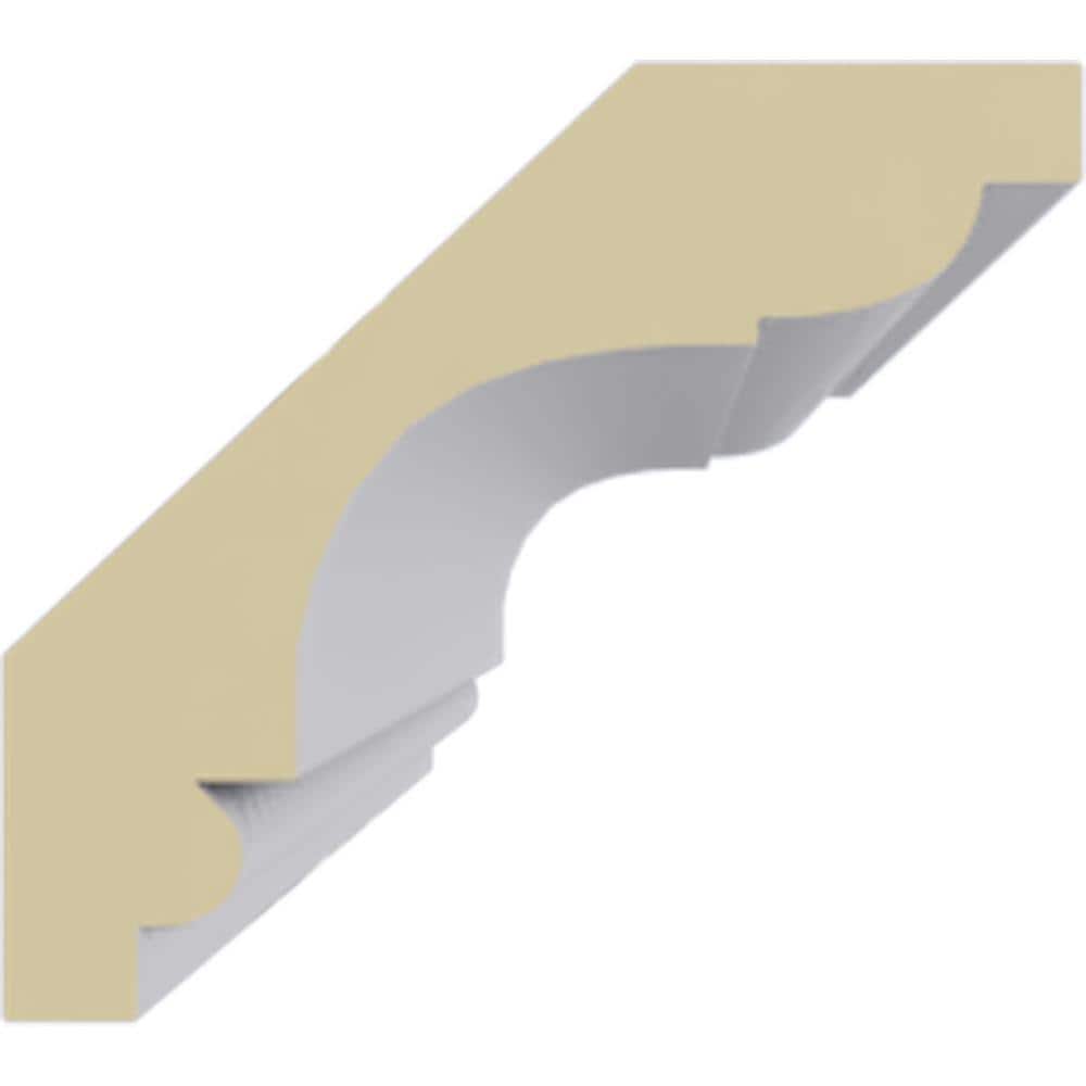 White Polyurethane Leandros Rope Crown Moulding, 94.5" Length