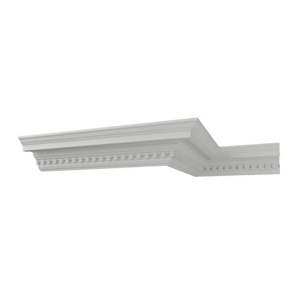 Ekena Millwork SAMPLE - 7-3/4 in. x 12 in. x 6-3/8 in. Polyurethane Dentil Crown Moulding