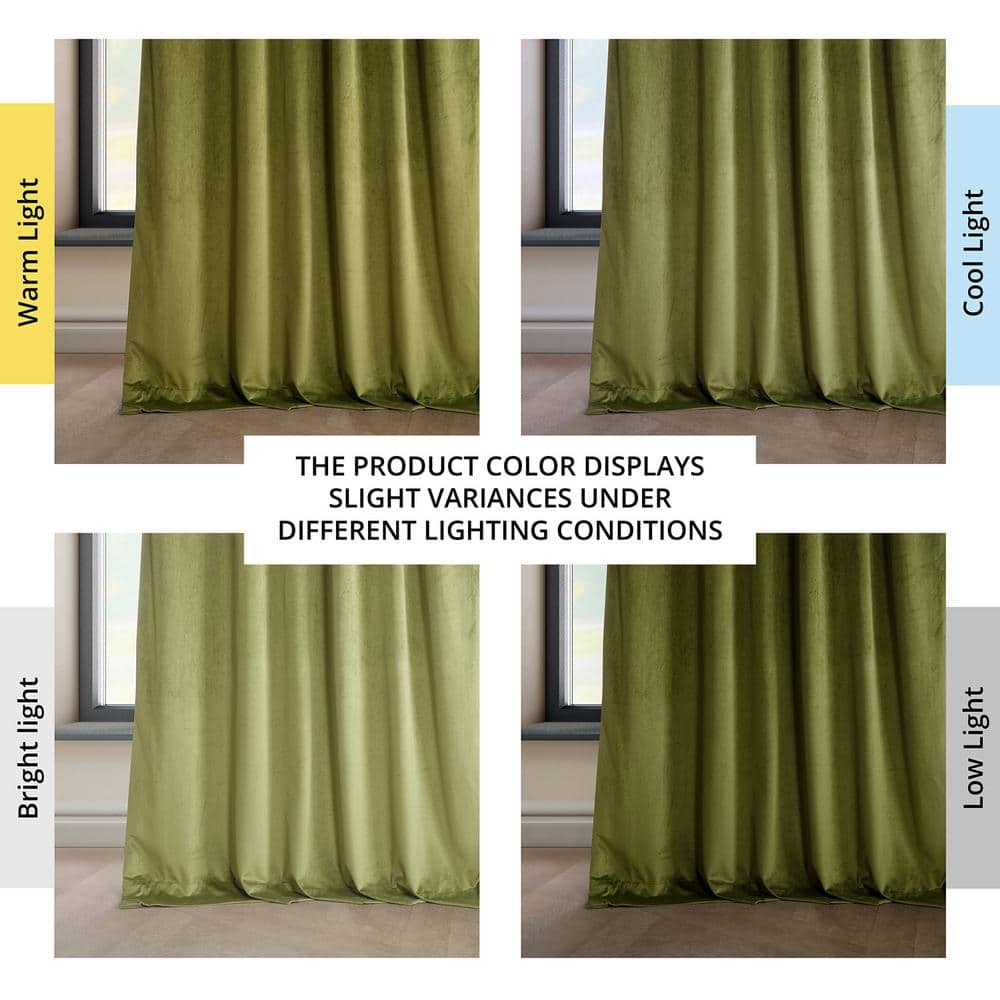 White Velvet Room-Darkening 96" Indoor Curtain Panel