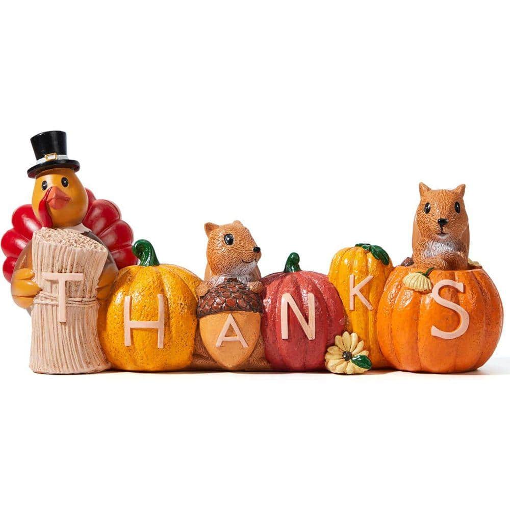 Joyfy Thanksgiving Pumpkin Turkey Figurine Tabletop 14058-B - The