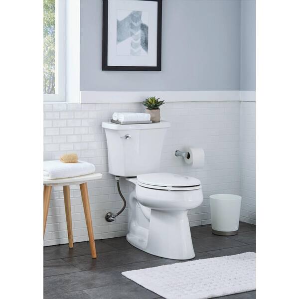 Kohler Highline Arc The Complete Solution 2 Piece 1 28 Gpf Single Flush Elongated Toilet In White Slow Close Seat Included K 78279 0 The Home Depot