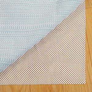 White 2 ft. x 8 ft. Rectangle Gird Non-Slip Grip 0.1 in. Thick Dual Surface Rug Pad