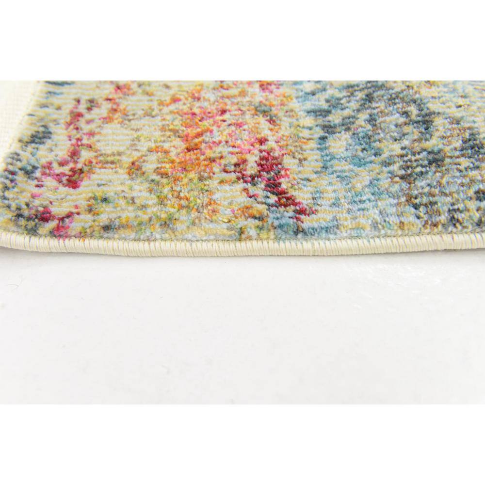 Ivory and Gray-Beige 8' x 10' Rectangular Easy-Care Synthetic Rug