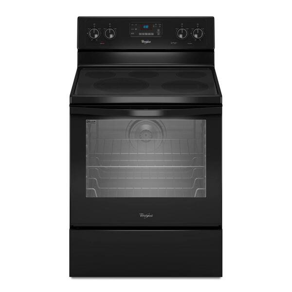 Whirlpool 6.2 cu. ft. Electric Range with Self-Cleaning Convection Oven in Black