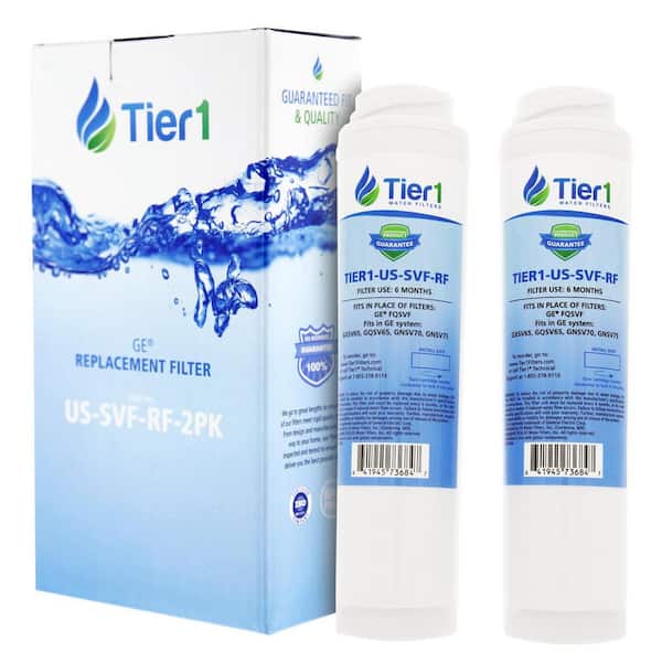 Tier1 Replacement for GE FQSVF Undersink Water Filter Cartridge (2-Pack)  TIER1-US-SVF-RF-2PK - The Home Depot