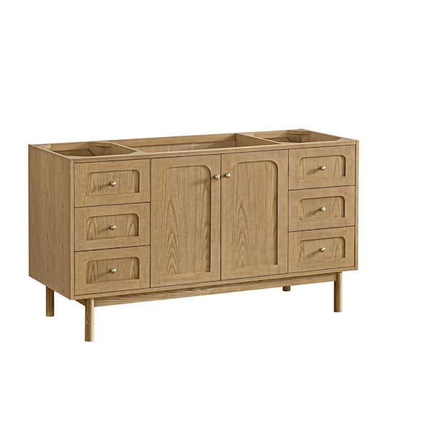 Laurent 59.9 in. W x 23.0 in. D x 33.0 in. H Single Bath Vanity Cabinet Without Top in Light Natural Oak