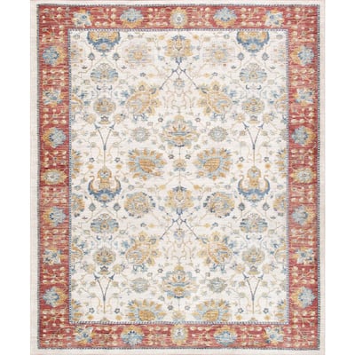 10' x 14' Pasargad Majestic Tabriz Hand-Knotted Multicolor Ivory Wool Rug 10' x 14' 